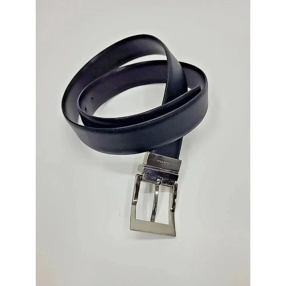 Calvin Klein Belt Men's Revesible Smooth Leather Black and Brown Size 34